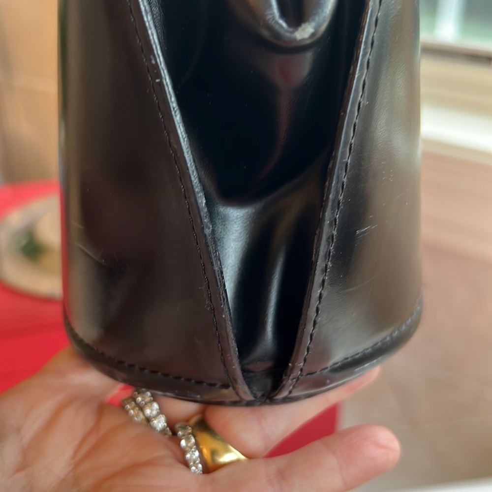 Bally vintage, black leather bag with gold BB logo - Picture 16 of 17